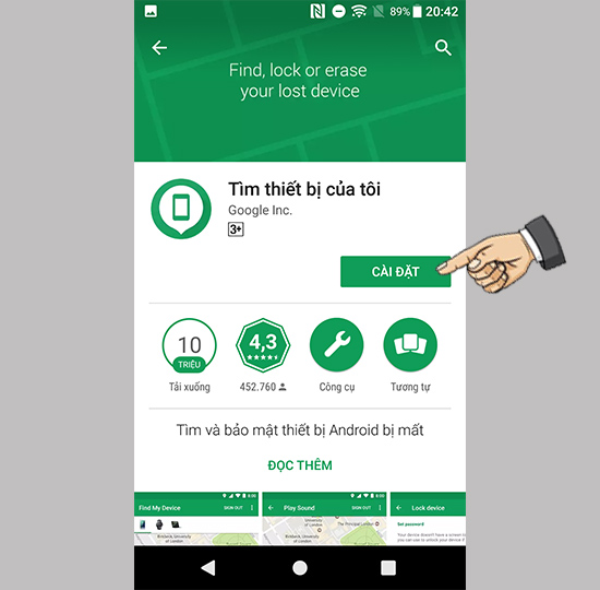 Tìm kiếm thiết bị